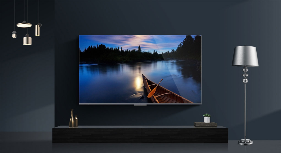 长虹彩电55q7s55英寸4k超薄ai智能语音极智屏液晶电视机